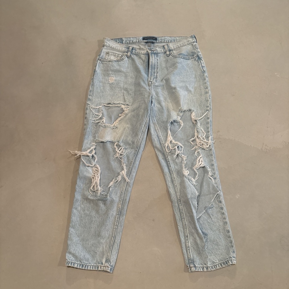 Aeropostale Blue Relaxed Jeans with Distressed Details